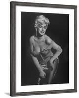 TV Stripper Barbara Nichols in the Play "The Untouchables"-J. R. Eyerman-Framed Premium Photographic Print