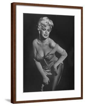 TV Stripper Barbara Nichols in the Play "The Untouchables"-J. R. Eyerman-Framed Premium Photographic Print