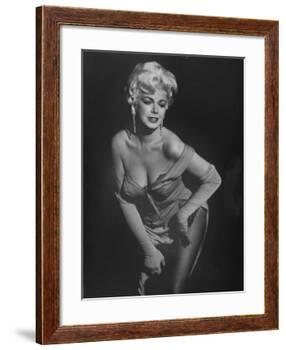 TV Stripper Barbara Nichols in the Play "The Untouchables"-J. R. Eyerman-Framed Premium Photographic Print
