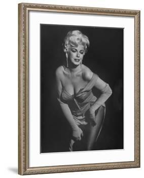 TV Stripper Barbara Nichols in the Play "The Untouchables"-J. R. Eyerman-Framed Premium Photographic Print