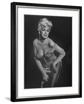 TV Stripper Barbara Nichols in the Play "The Untouchables"-J. R. Eyerman-Framed Premium Photographic Print