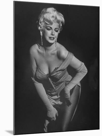 TV Stripper Barbara Nichols in the Play "The Untouchables"-J^ R^ Eyerman-Mounted Premium Photographic Print