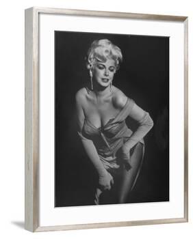 TV Stripper Barbara Nichols in the Play "The Untouchables"-J. R. Eyerman-Framed Premium Photographic Print