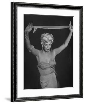 TV Stripper Barbara Nichols in the Play "The Untouchables"-J. R. Eyerman-Framed Premium Photographic Print