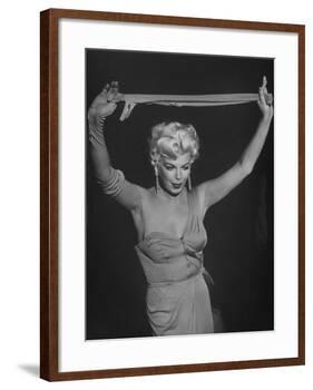TV Stripper Barbara Nichols in the Play "The Untouchables"-J. R. Eyerman-Framed Premium Photographic Print