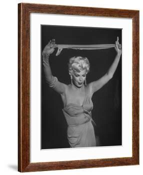 TV Stripper Barbara Nichols in the Play "The Untouchables"-J. R. Eyerman-Framed Premium Photographic Print