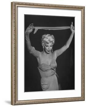 TV Stripper Barbara Nichols in the Play "The Untouchables"-J. R. Eyerman-Framed Premium Photographic Print