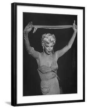TV Stripper Barbara Nichols in the Play "The Untouchables"-J. R. Eyerman-Framed Premium Photographic Print