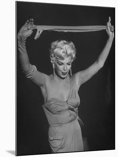 TV Stripper Barbara Nichols in the Play "The Untouchables"-J^ R^ Eyerman-Mounted Premium Photographic Print