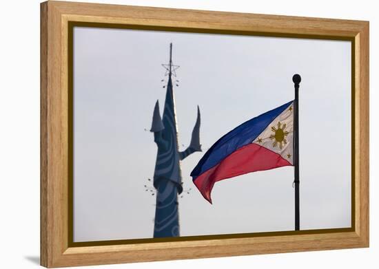 Tv Tower and National Flag, Manila, Philippines-Keren Su-Framed Premier Image Canvas