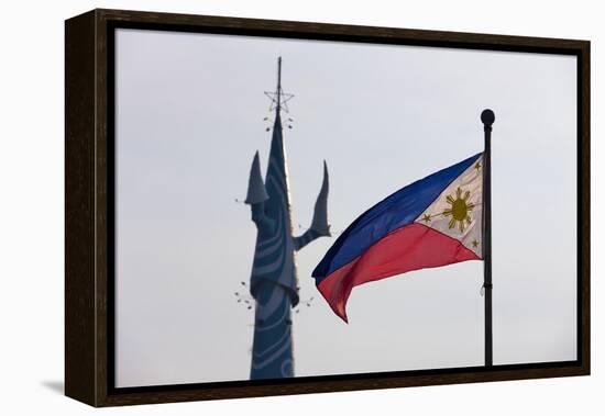 Tv Tower and National Flag, Manila, Philippines-Keren Su-Framed Premier Image Canvas