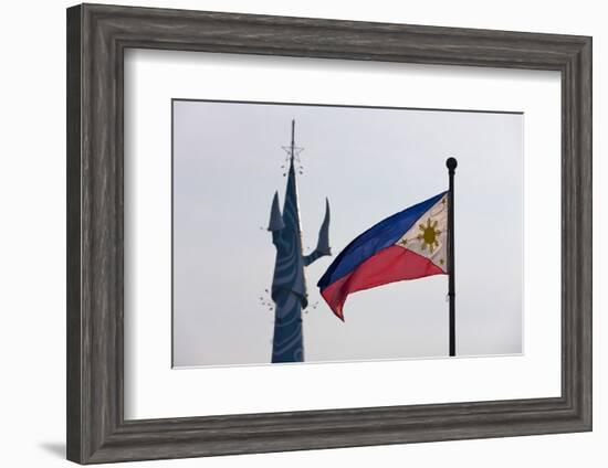 Tv Tower and National Flag, Manila, Philippines-Keren Su-Framed Photographic Print