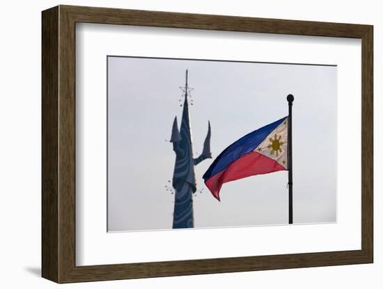 Tv Tower and National Flag, Manila, Philippines-Keren Su-Framed Photographic Print