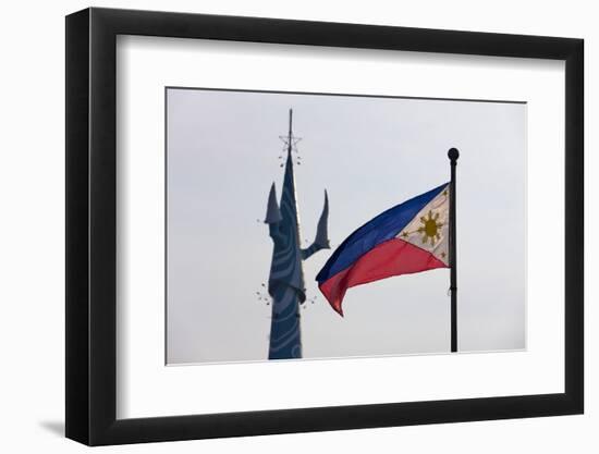 Tv Tower and National Flag, Manila, Philippines-Keren Su-Framed Photographic Print