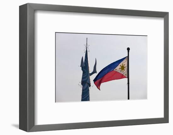 Tv Tower and National Flag, Manila, Philippines-Keren Su-Framed Photographic Print