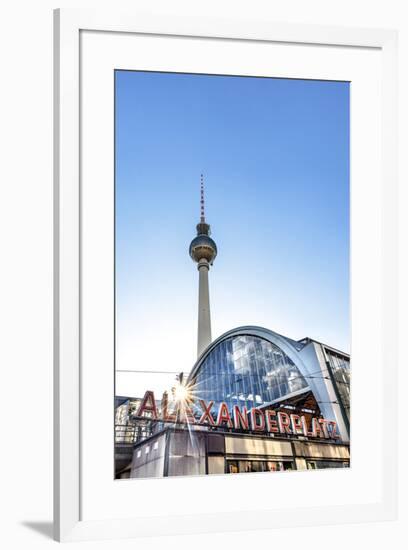 TV Tower and train station, Alexanderplatz, Berlin, Germany-Sabine Lubenow-Framed Photographic Print