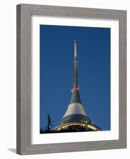 Tv Tower on Top of Jested Mountain Dominates Town and is Good Example of Modern Architecture-Richard Nebesky-Framed Photographic Print