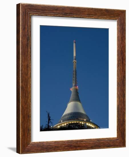 Tv Tower on Top of Jested Mountain Dominates Town and is Good Example of Modern Architecture-Richard Nebesky-Framed Photographic Print