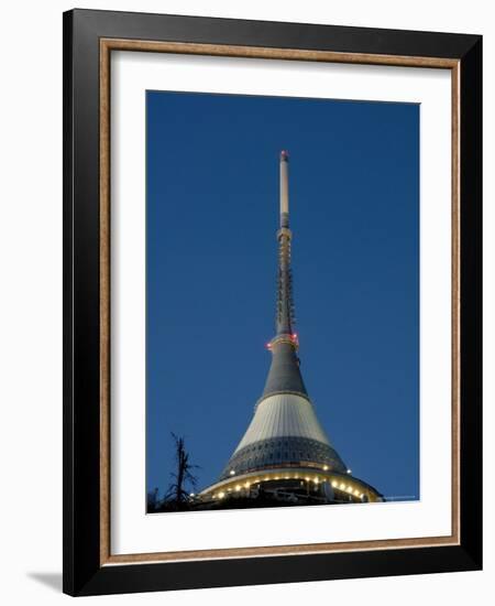 Tv Tower on Top of Jested Mountain Dominates Town and is Good Example of Modern Architecture-Richard Nebesky-Framed Photographic Print