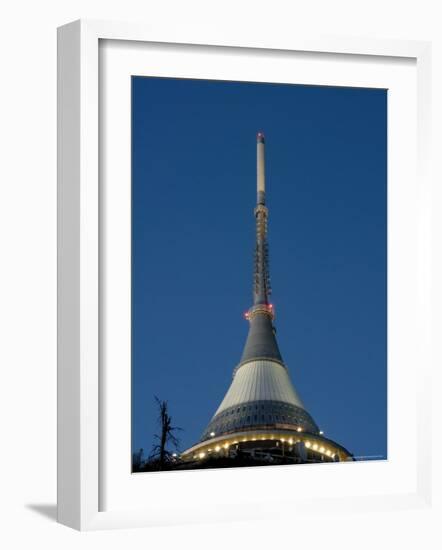 Tv Tower on Top of Jested Mountain Dominates Town and is Good Example of Modern Architecture-Richard Nebesky-Framed Photographic Print