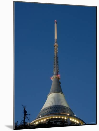 Tv Tower on Top of Jested Mountain Dominates Town and is Good Example of Modern Architecture-Richard Nebesky-Mounted Photographic Print