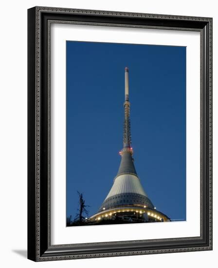 Tv Tower on Top of Jested Mountain Dominates Town and is Good Example of Modern Architecture-Richard Nebesky-Framed Photographic Print