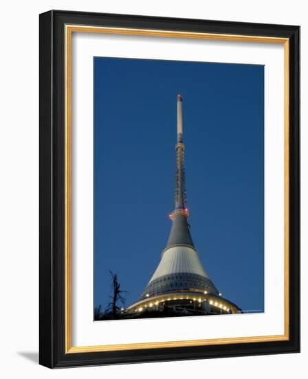 Tv Tower on Top of Jested Mountain Dominates Town and is Good Example of Modern Architecture-Richard Nebesky-Framed Photographic Print