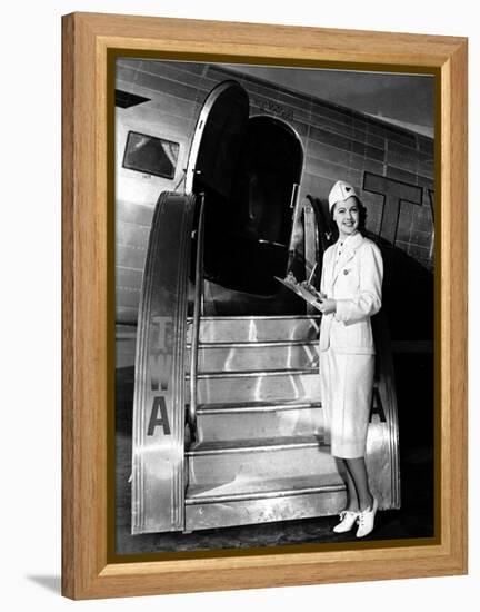 TWA Stewardess-null-Framed Premier Image Canvas