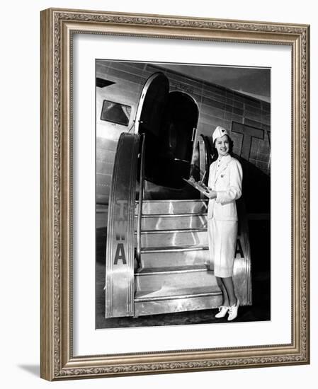 TWA Stewardess-null-Framed Photographic Print