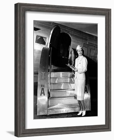 TWA Stewardess-null-Framed Photographic Print