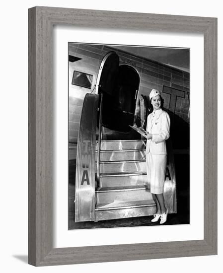 TWA Stewardess-null-Framed Photographic Print
