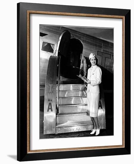 TWA Stewardess-null-Framed Photographic Print