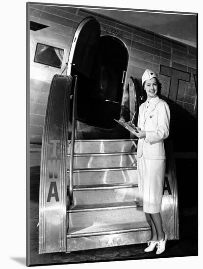 TWA Stewardess-null-Mounted Photographic Print