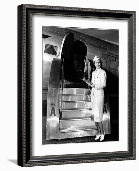 TWA Stewardess-null-Framed Photographic Print