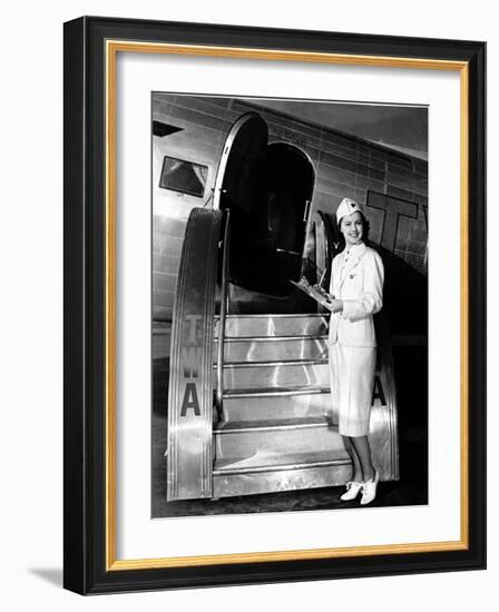 TWA Stewardess-null-Framed Photographic Print