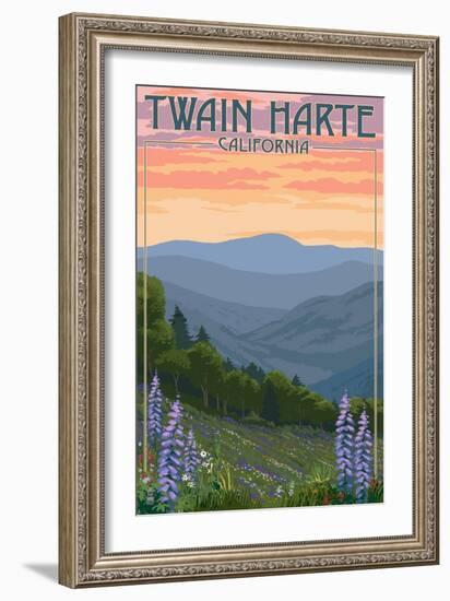 Twain Harte, California - Spring Flowers-Lantern Press-Framed Art Print