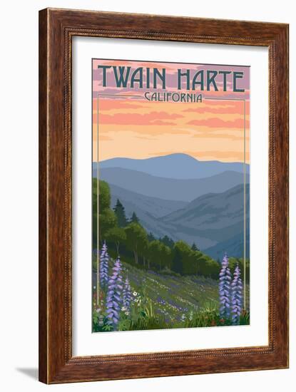 Twain Harte, California - Spring Flowers-Lantern Press-Framed Art Print