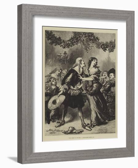 Twas Merry in the Hall!-Sir John Gilbert-Framed Giclee Print