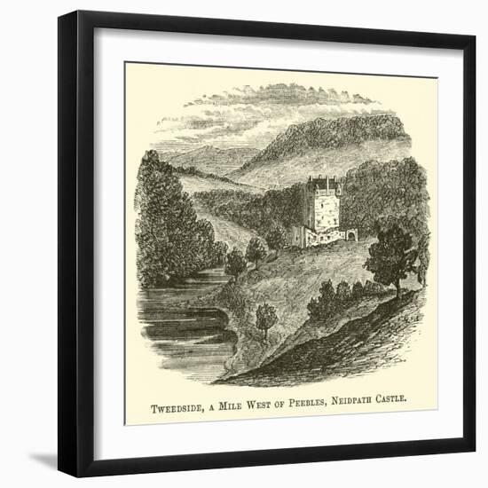 Tweedside, a Mile West of Peebles, Neidpath Castle-null-Framed Giclee Print