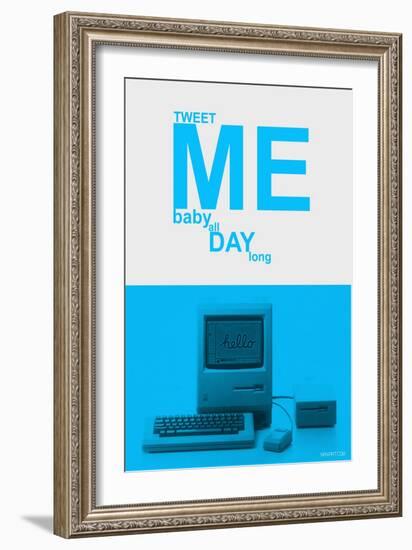 Tweet Me Baby All Day Long-NaxArt-Framed Art Print