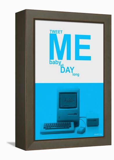 Tweet Me Baby All Day Long-NaxArt-Framed Stretched Canvas