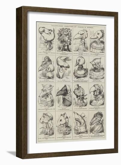 Twelfth-Night Characters-null-Framed Giclee Print