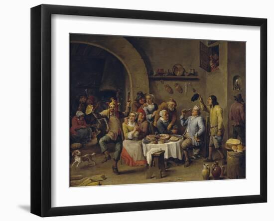 Twelfth Night Party, 1650-1660-David Teniers the Younger-Framed Giclee Print