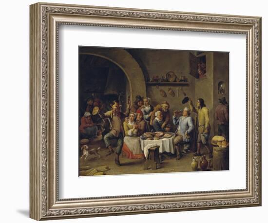 Twelfth Night Party, 1650-1660-David Teniers the Younger-Framed Giclee Print