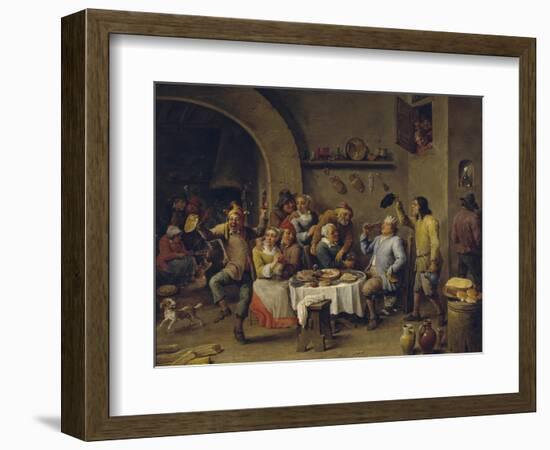 Twelfth Night Party, 1650-1660-David Teniers the Younger-Framed Giclee Print