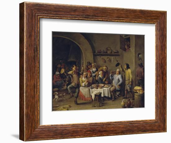 Twelfth Night Party, 1650-1660-David Teniers the Younger-Framed Giclee Print