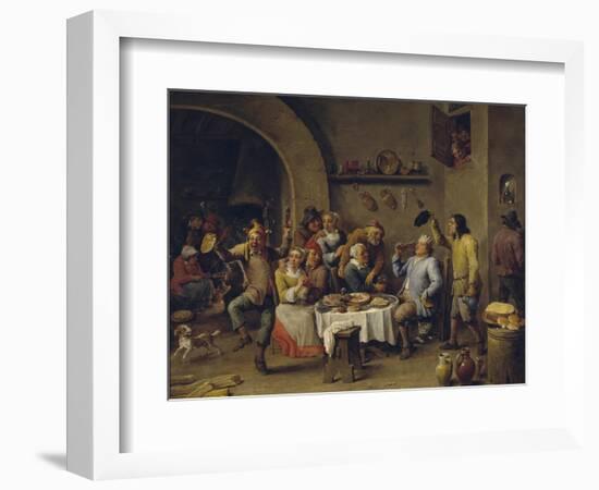 Twelfth Night Party, 1650-1660-David Teniers the Younger-Framed Giclee Print