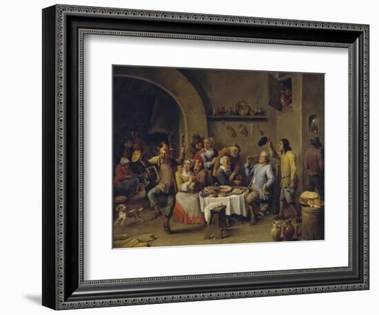 Twelfth Night Party, 1650-1660-David Teniers the Younger-Framed Giclee Print