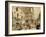 Twelfth Night Revels in the Great Hall, Haddon Hall, Architecture of the Middle Ages, 1838-Joseph Nash-Framed Giclee Print