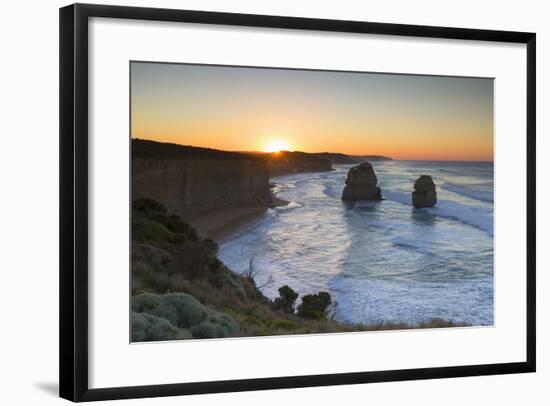 Twelve Apostles at Dawn, Port Campbell National Park, Great Ocean Road, Victoria, Australia-Ian Trower-Framed Photographic Print